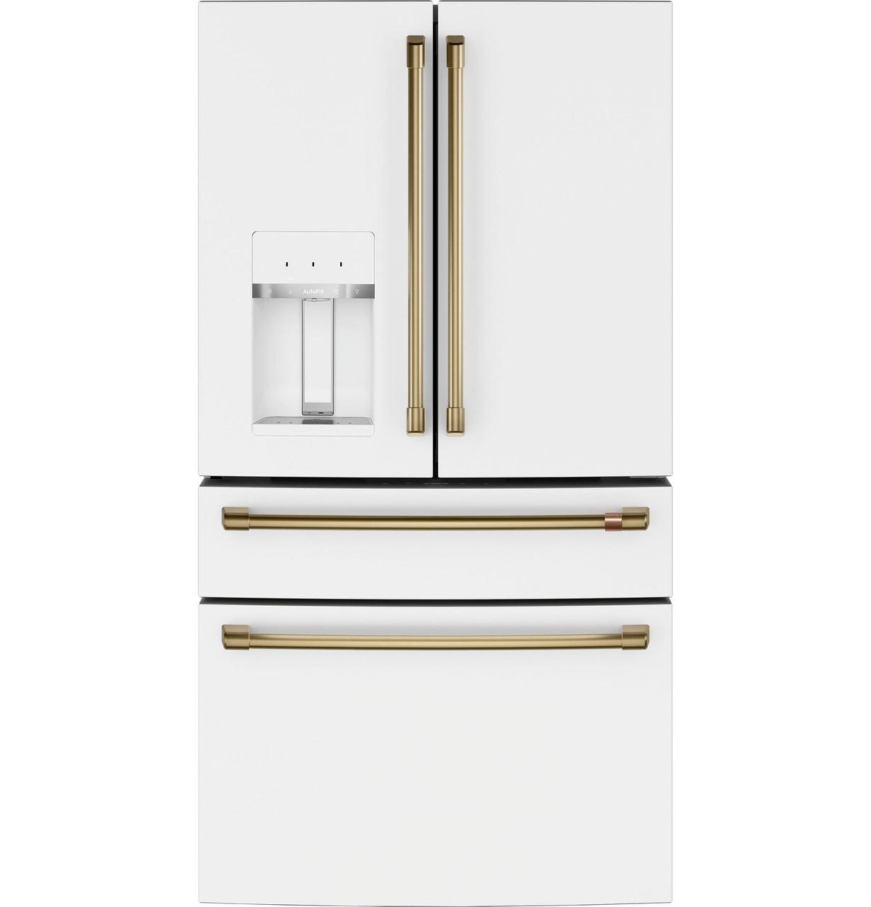 Cafe CXE22DP4PW2 CAF(EBACK)™ ENERGY STAR 22.3 Cu. Ft. Smart Counter-Depth 4-Door French-Door Refrigerator