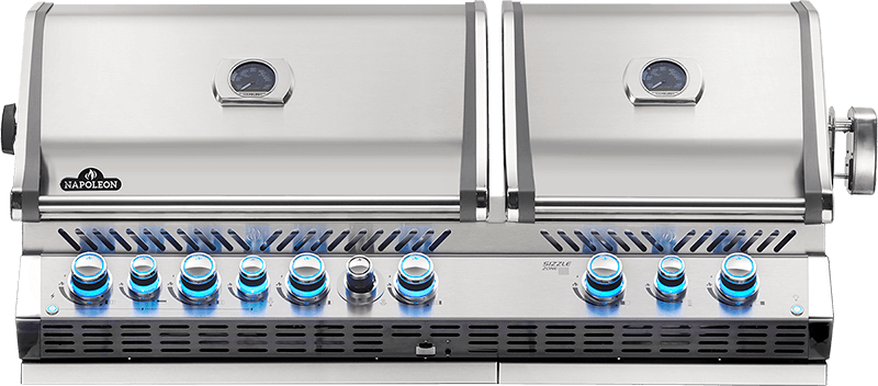 Napoleon Bbq Built-in Prestige PRO 825 RBI with Infrared Bottom and Rear Burners , Natural Gas, Stainless Steel