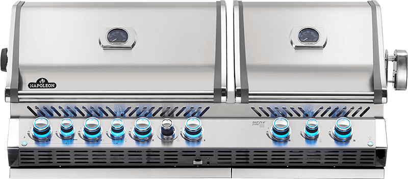 Napoleon Bbq BIPRO825RBINSS3 Built-in Prestige PRO 825 RBI with Infrared Bottom and Rear Burners , Natural Gas, Stainless Steel