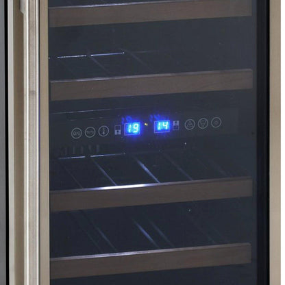 WCF282E3SD Avanti 28 Bottle DESIGNER Series Dual-Zone Wine Cooler - Stainless Steel / 28 Bottles