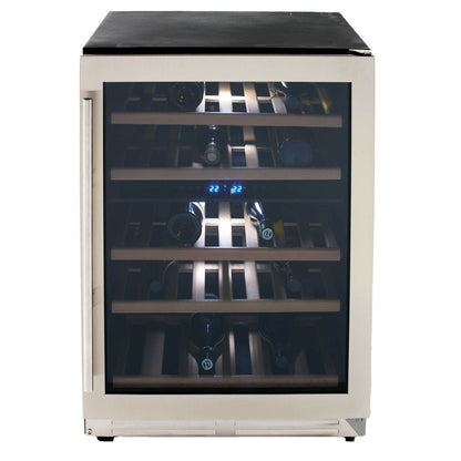 Avanti WCF43S3SD 43 Bottle DESIGNER Series Dual-Zone Wine Cooler - Stainless Steel with Black Cabinet / 43 Bottles