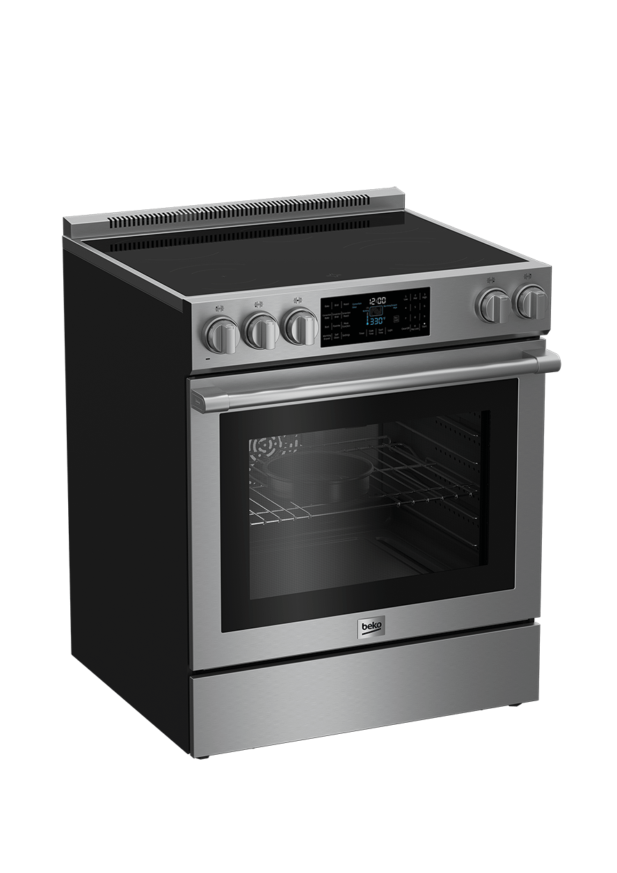 Beko 30" Stainless Steel Slide-In Electric Range