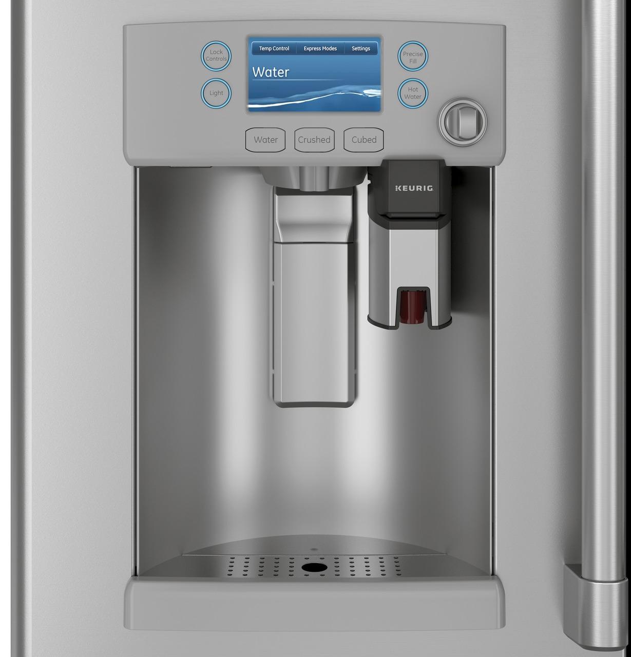 Cafe CFE28UP2MS1 Caf(eback)™ ENERGY STAR® 27.7 Cu. Ft. Smart French-Door Refrigerator with Keurig® K-Cup® Brewing System