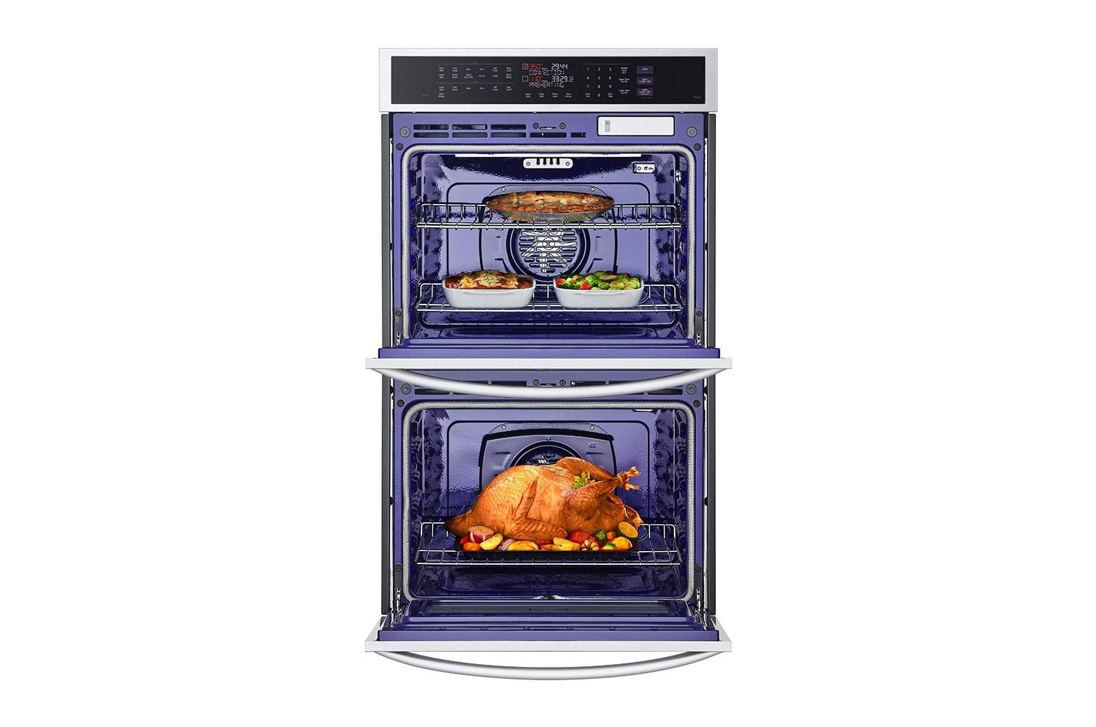 Lg 9.4 cu. ft. Smart Double Wall Oven with InstaView®, True Convection, Air Fry, and Steam Sous Vide