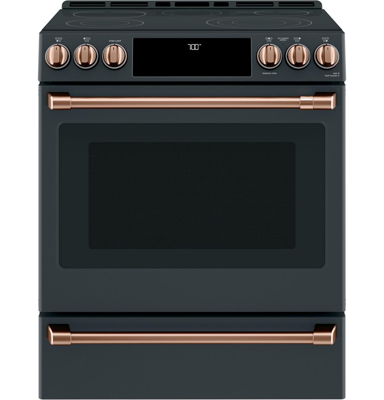 Cafe CES700P3MD1 CAF(EBACK)™ 30" Smart Slide-In, Front-Control, Radiant and Convection Range