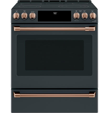 Cafe CES700P3MD1 CAF(EBACK)™ 30" Smart Slide-In, Front-Control, Radiant and Convection Range