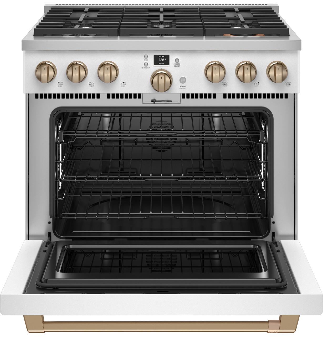 Cafe Caf(eback)™ 36" Smart Dual-Fuel Commercial-Style Range with 6 Burners (Natural Gas)