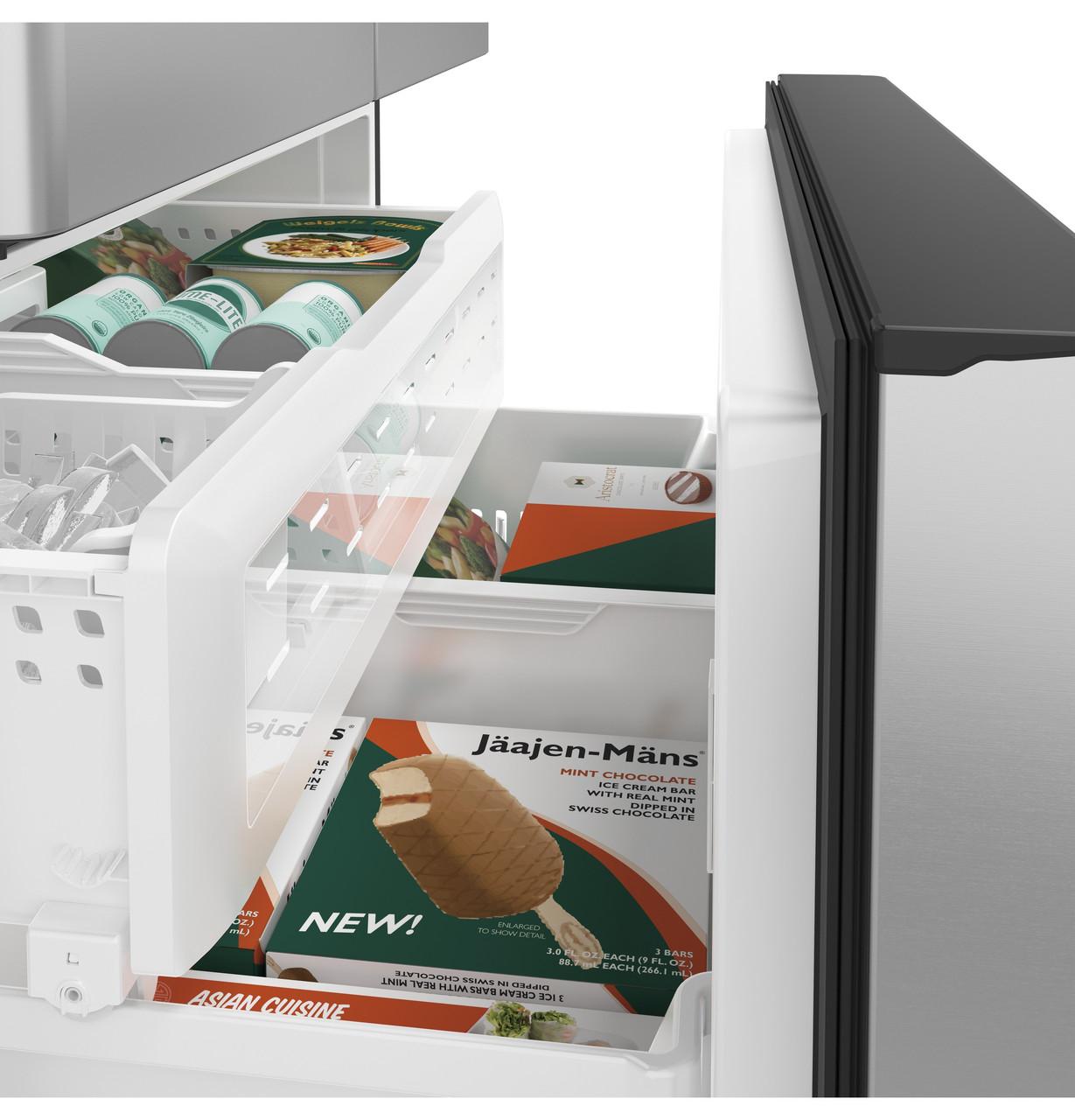 Cafe CWE23SP2MS1 CAF(EBACK)™ ENERGY STAR® 23.1 Cu. Ft. Smart Counter-Depth French-Door Refrigerator