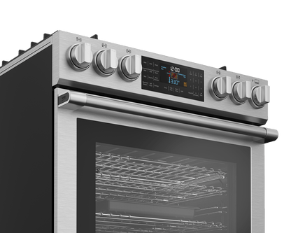Beko SLDF30542SS 30" Stainless Steel Slide-In Dual Fuel Range