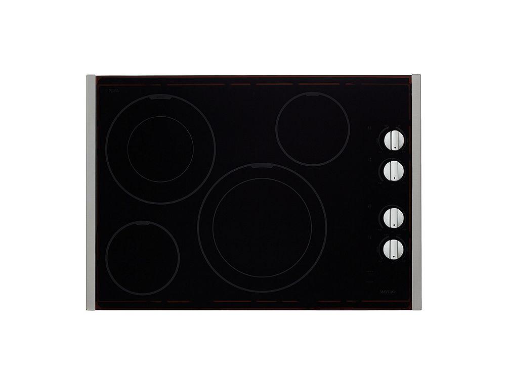 Maytag MEC9530BS 30-inch Wide Electric Cooktop with Two Dual-Choice Elements