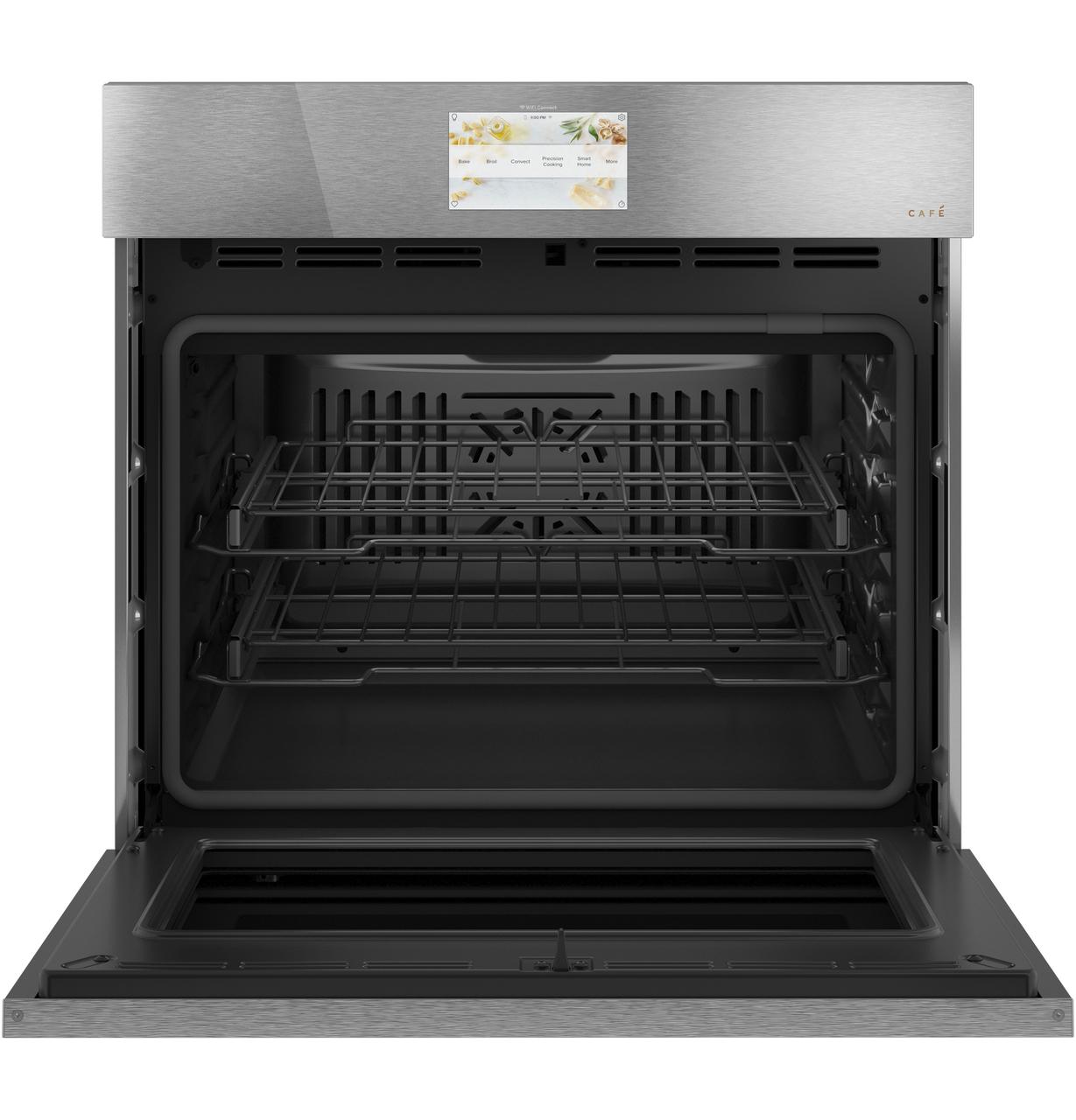 Cafe CTS90DM2NS5 Caf(eback)™ 30" Smart Built-In Convection Single Wall Oven in Platinum Glass