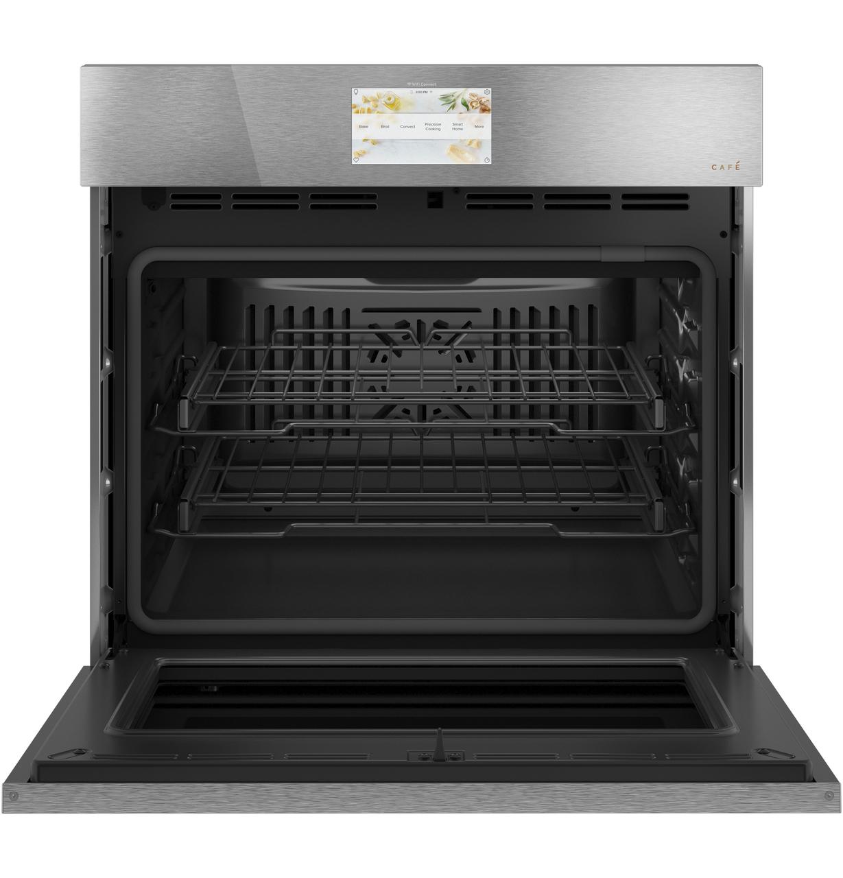 Cafe CTS90DM2NS5 CAF(EBACK)™ 30" Smart Built-In Convection Single Wall Oven in Platinum Glass