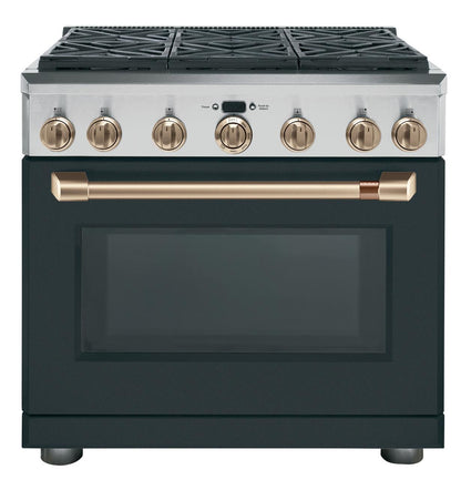 Cafe CXPR6HKPMBZ CAF(EBACK)™ 36" Brushed Bronze Handle & Knob Set for Pro Range and Rangetop