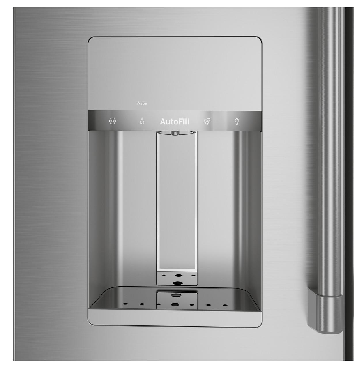 Cafe CXE22DP2PS1 CAF(EBACK)™ ENERGY STAR® 22.3 Cu. Ft. Smart Counter-Depth 4-Door French-Door Refrigerator