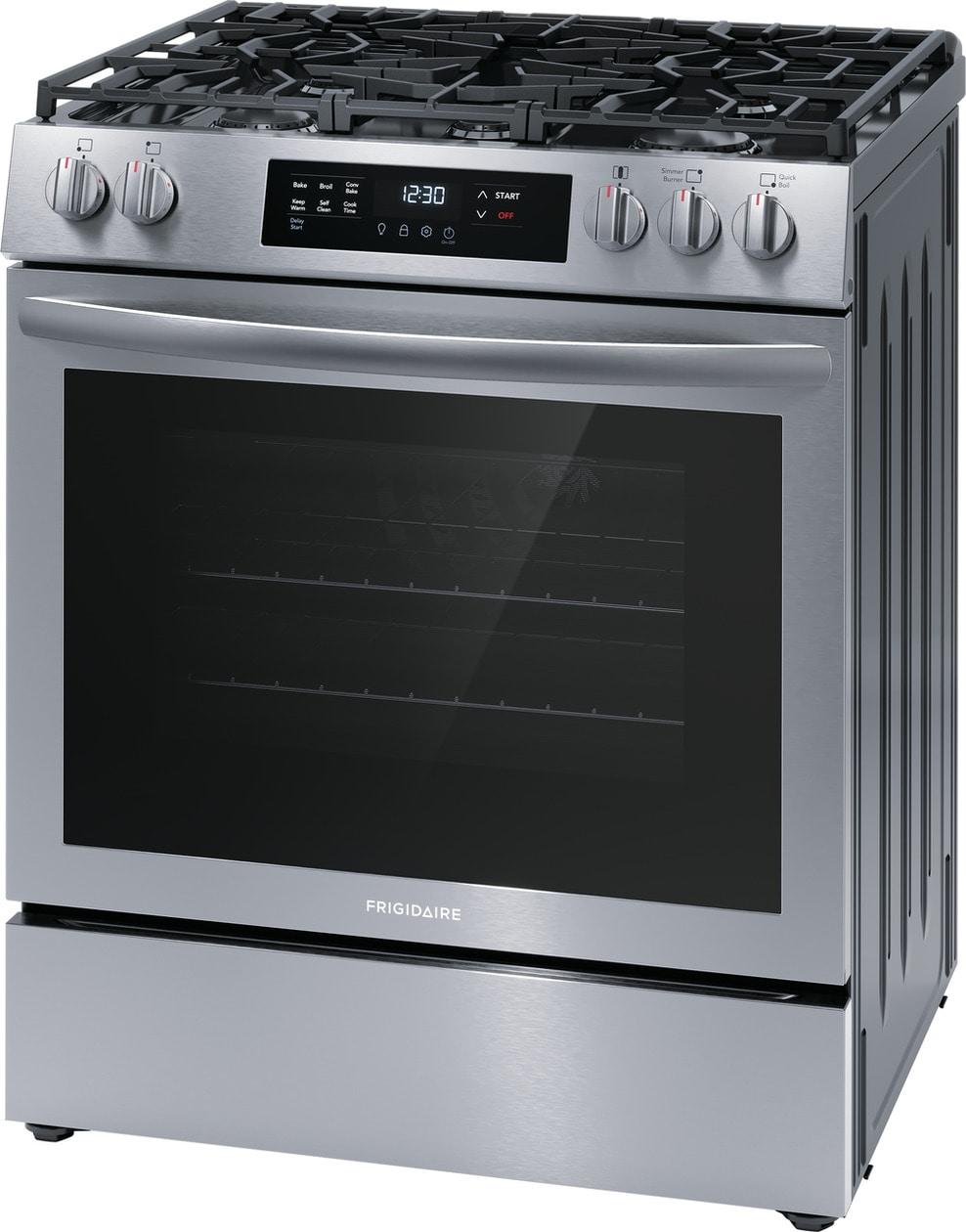 Frigidaire FCFG3083AS 30" Front Control Gas Range with Convection Bake