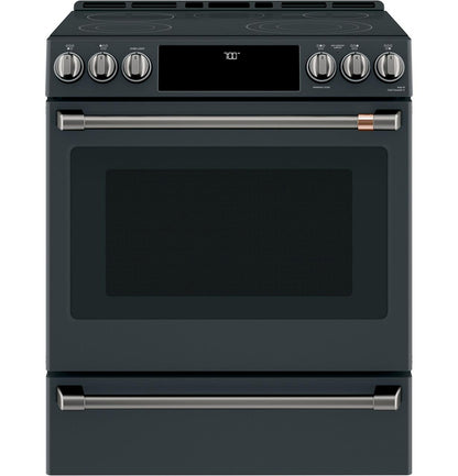 Cafe CES700P3MD1 CAF(EBACK)™ 30" Smart Slide-In, Front-Control, Radiant and Convection Range