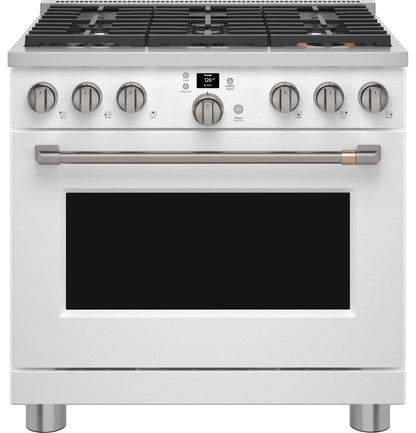 Cafe CGY366P4TW2 CAF(EBACK)™ 36" Smart All-Gas Commercial-Style Range with 6 Burners (Natural Gas)