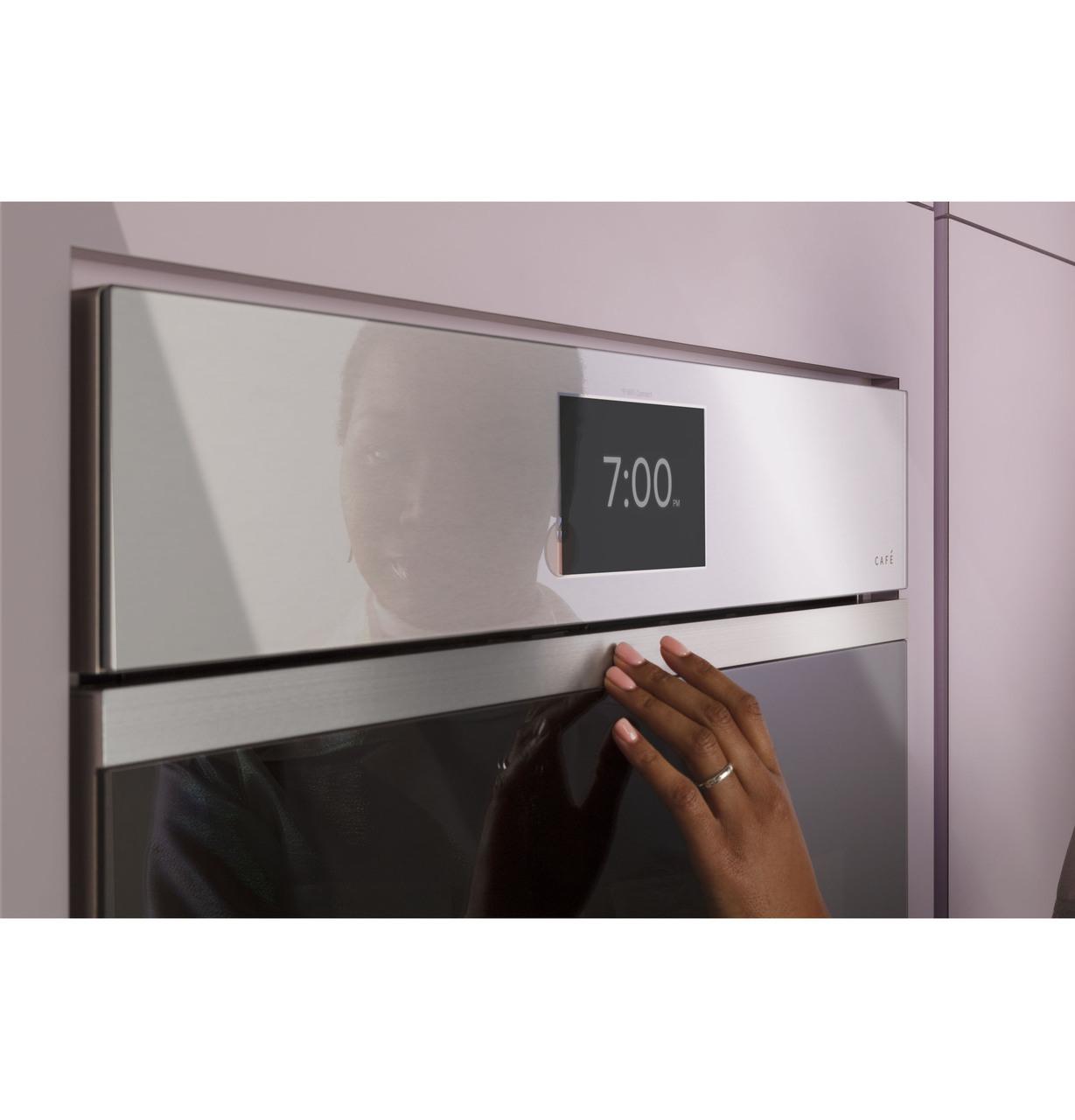 Cafe CTD90DM2NS5 CAF(EBACK)™ 30" Smart Built-In Convection Double Wall Oven in Platinum Glass