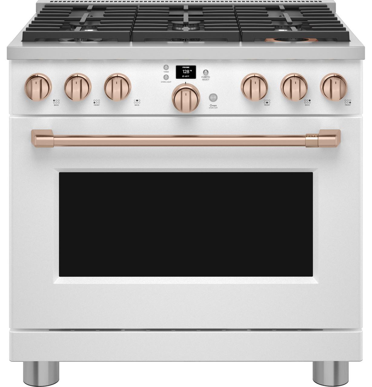 Cafe Caf(eback)™ 36" Smart All-Gas Commercial-Style Range with 6 Burners (Natural Gas)