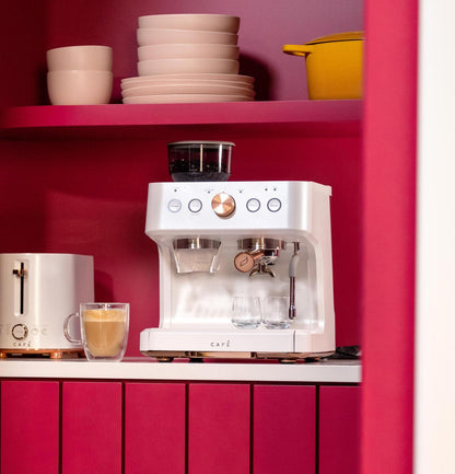 Cafe C7CESAS4RW3 CAF(EBACK)™ BELLISSIMO Semi Automatic Espresso Machine + Frother