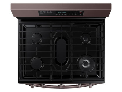 Samsung NX60A6711ST 6.0 cu. ft. Smart Freestanding Gas Range with No-Preheat Air Fry, Convection+ & Stainless Cooktop in Tuscan Stainless Steel