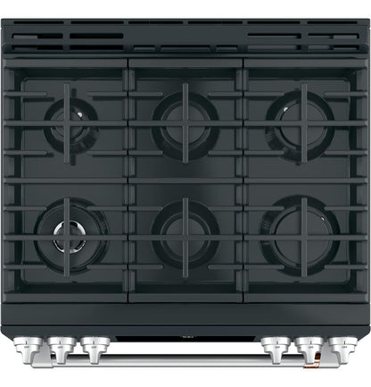 Cafe CGS700P3MD1 CAF(EBACK)™ 30" Smart Slide-In, Front-Control, Gas Range with Convection Oven