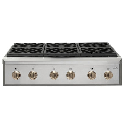 Cafe CXPR6HKPMBZ CAF(EBACK)™ 36" Brushed Bronze Handle & Knob Set for Pro Range and Rangetop