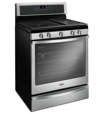 Whirlpool WFG715H0ES 5.8 Cu. Ft. Freestanding Gas Range with AquaLift® Self-Cleaning Technology