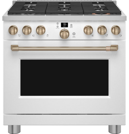 Cafe CGY366P4TW2 CAF(EBACK)™ 36" Smart All-Gas Commercial-Style Range with 6 Burners (Natural Gas)