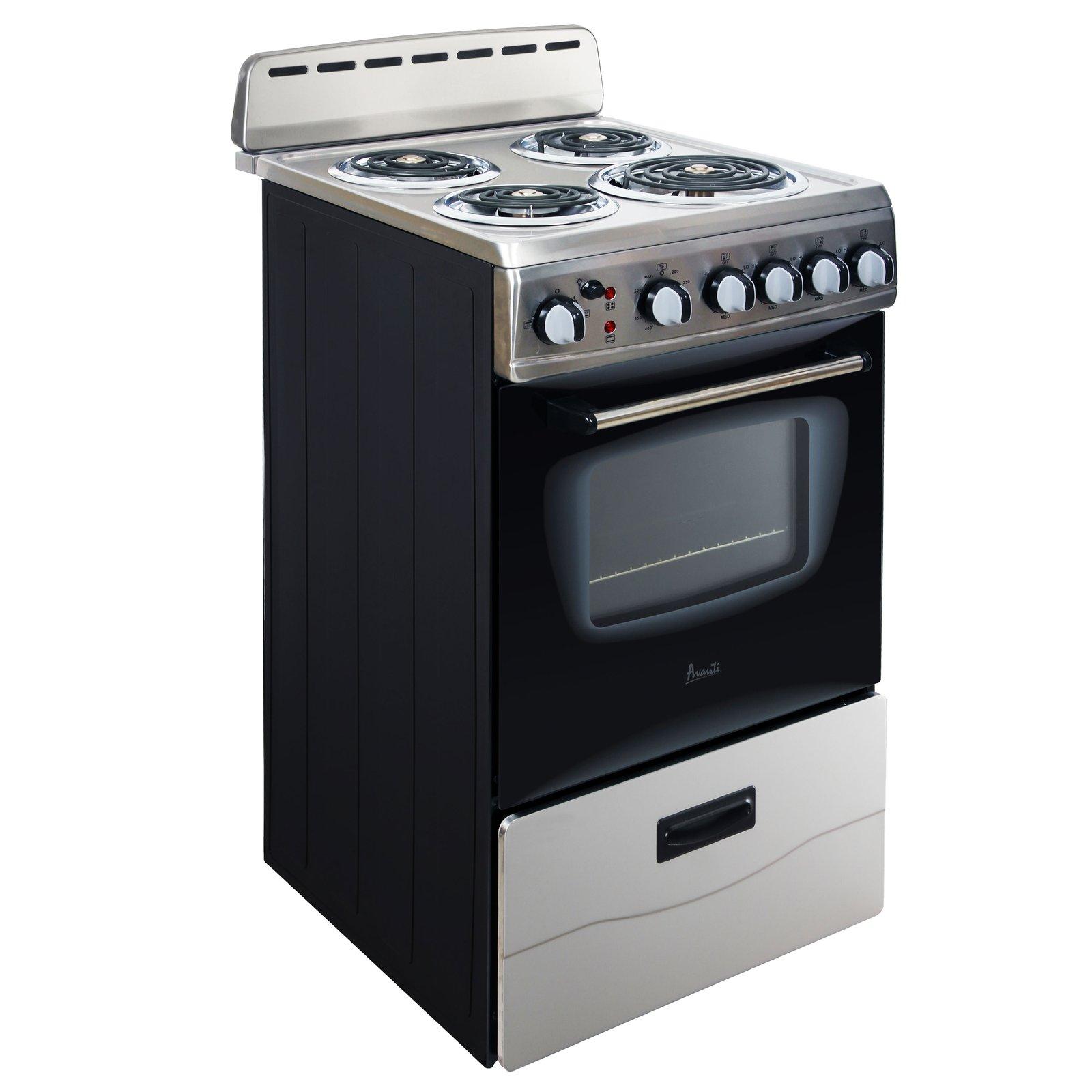 ERU200P3S Avanti 20" Electric Range Oven with Framed Glass Door - Stainless Steel / 2.1 cu. ft.