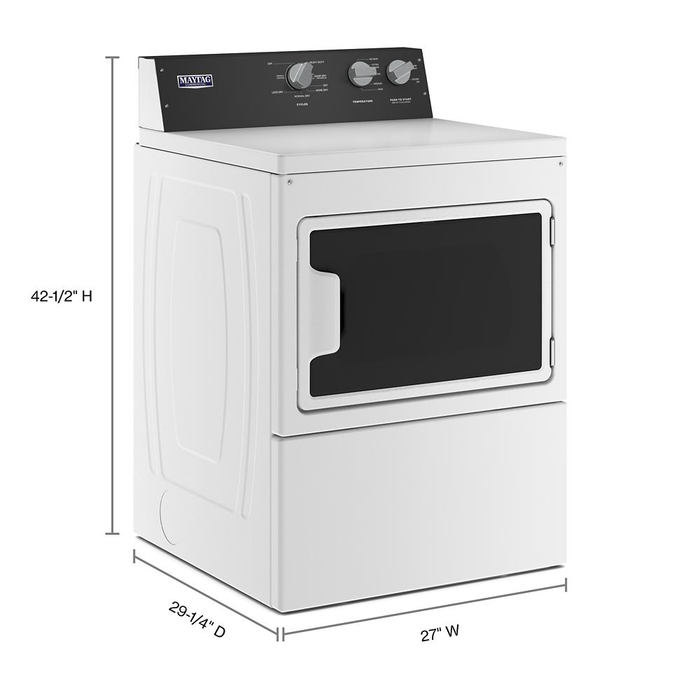 Maytag MGDP586KW Commercial-Grade Residential Gas Dryer - 7.4 cu. ft.
