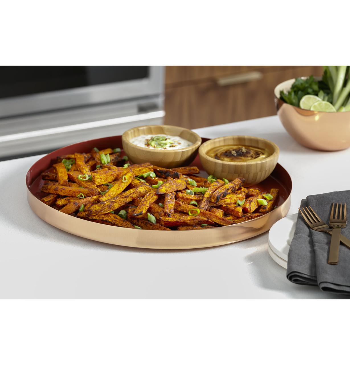 Cafe CHS950P2MS1 CAF(EBACK)™ 30" Smart Slide-In, Front-Control, Induction and Convection Double-Oven Range