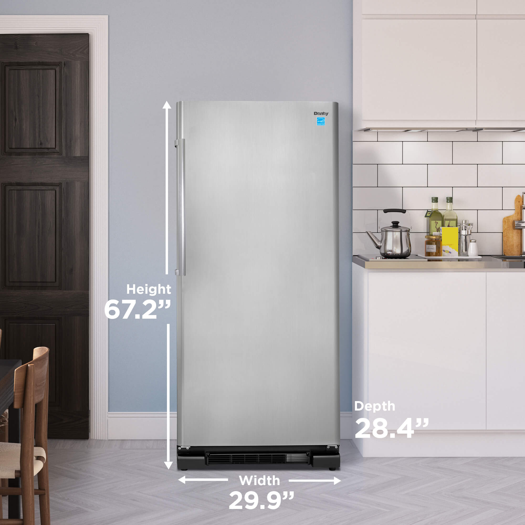 DAR170A3BSLDD Danby Designer 17.0 cu. ft. Apartment Size Fridge in Stainless Steel Look