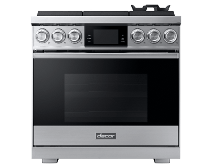 Dacor DOP36M96GLS 36" Pro Gas Range, Silver Stainless Steel, Natural Gas