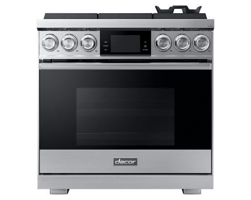 Dacor DOP36M96GLS 36" Pro Gas Range, Silver Stainless Steel, Natural Gas