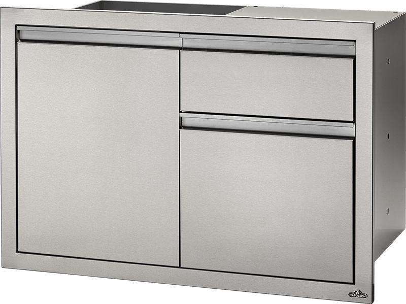 Napoleon Bbq BI36241D1W 36 x 24 inch Single Door & Waste Bin Drawer and Waste Bin Drawer, Stainless Steel