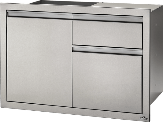 Napoleon Bbq BI36241D2DR 36 x 24 inch Single Door & Standard Drawer and Standard Drawer, Stainless Steel