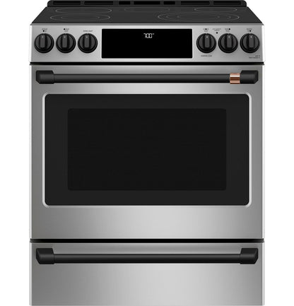 Cafe CES700P2MS1 CAF(EBACK)™ 30" Smart Slide-In, Front-Control, Radiant and Convection Range