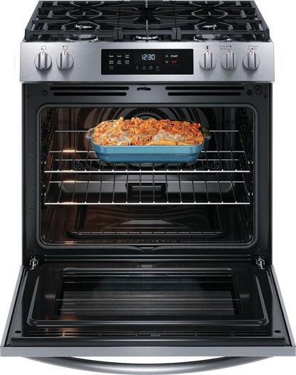 Frigidaire FCFG3083AS 30" Front Control Gas Range with Convection Bake