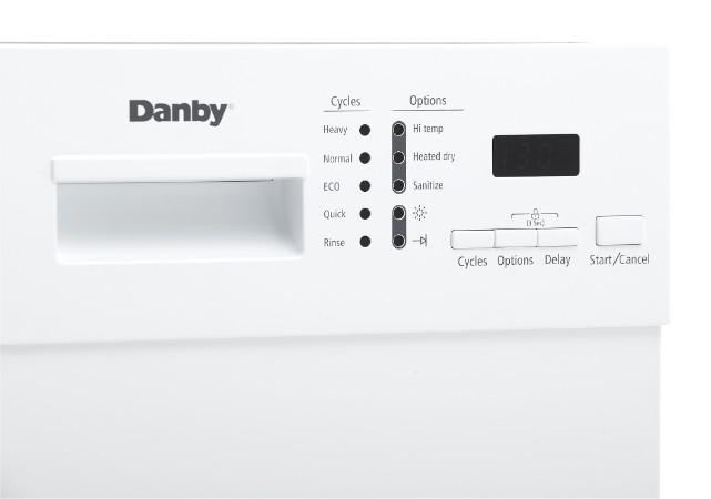 Danby 18" Wide Built-in Dishwasher in White