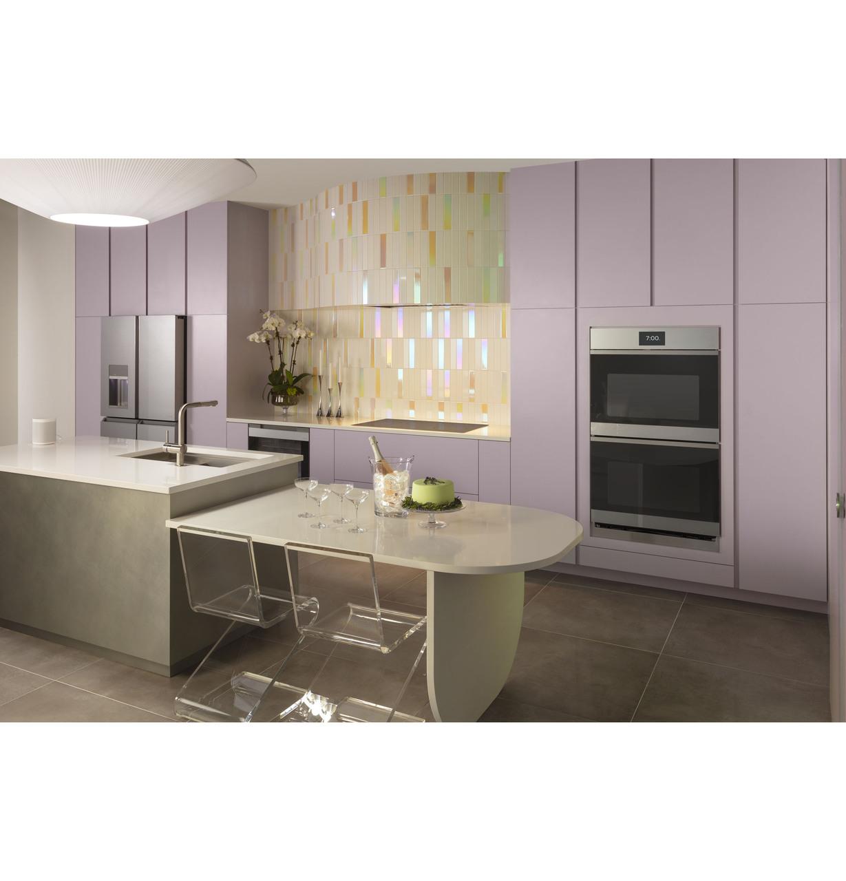 Cafe CTD90DM2NS5 CAF(EBACK)™ 30" Smart Built-In Convection Double Wall Oven in Platinum Glass