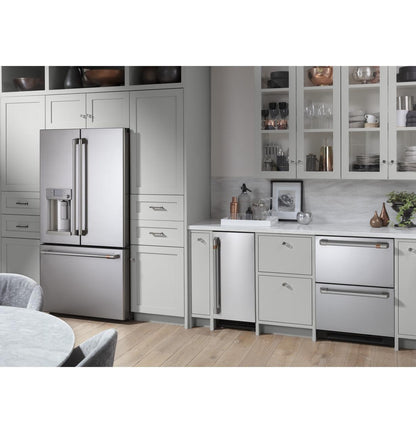 Cafe CYE22UP2MS1 CAF(EBACK)™ ENERGY STAR® 22.1 Cu. Ft. Smart Counter-Depth French-Door Refrigerator with Keurig® K-Cup® Brewing System