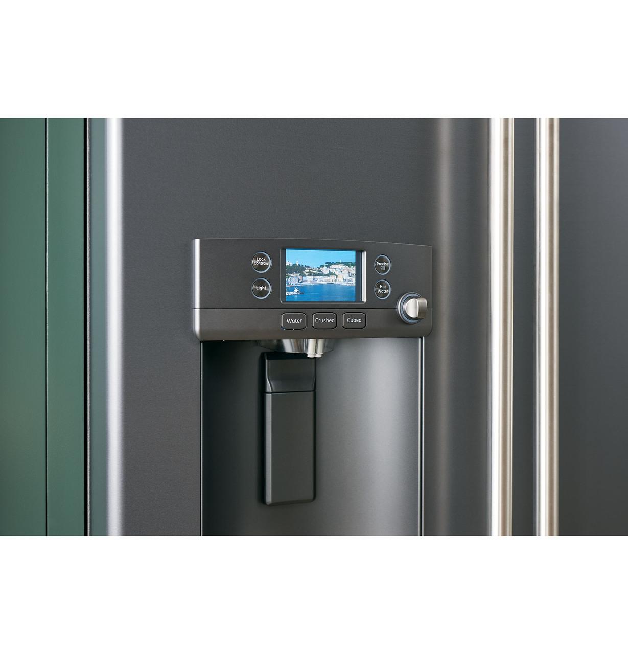 Cafe CYE22TP2MS1 CAF(EBACK)™ ENERGY STAR® 22.1 Cu. Ft. Smart Counter-Depth French-Door Refrigerator with Hot Water Dispenser