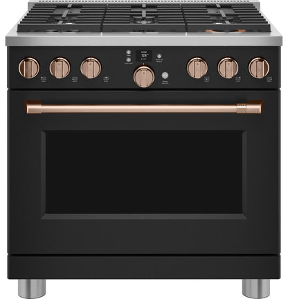 Cafe C2Y366P3TD1 CAF(EBACK)™ 36" Smart Dual-Fuel Commercial-Style Range with 6 Burners (Natural Gas)