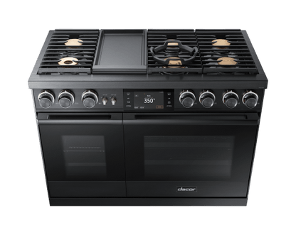 Dacor DOP48M96DLM 48" Pro Dual-Fuel Steam Range, Graphite Stainless Steel, Natural Gas