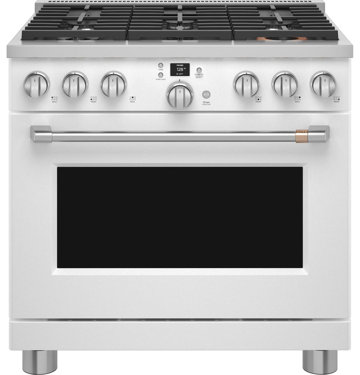 Cafe Caf(eback)™ 36" Smart Dual-Fuel Commercial-Style Range with 6 Burners (Natural Gas)