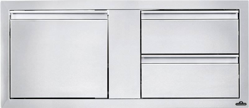 Napoleon Bbq BI42161D2DR 42 x 16 inch Single Door & Double Drawer Combo, Stainless Steel