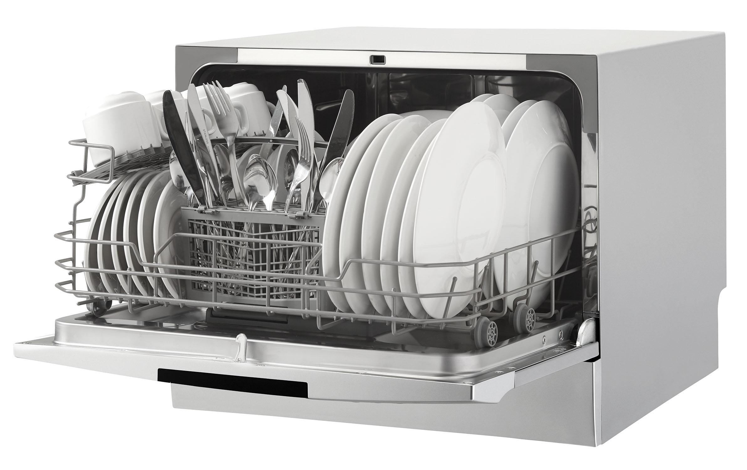 DDW631SDB Danby 6 Place Setting Countertop Dishwasher in Silver