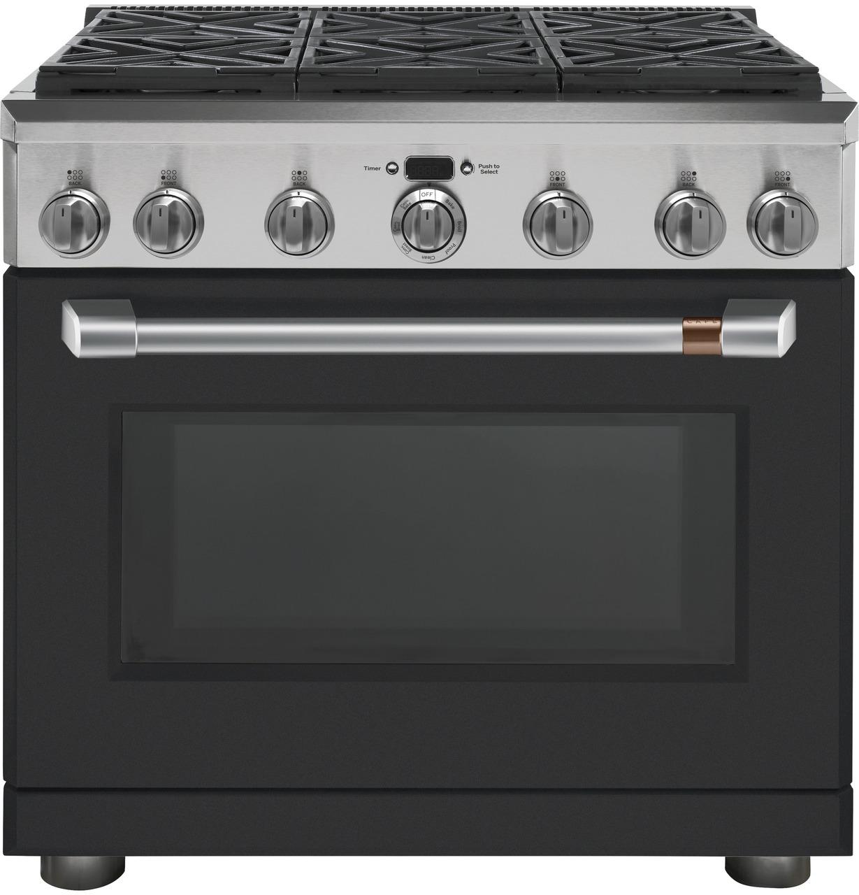 Cafe CXPR6HKPMSS Caf(eback)™ 36" Brushed Stainless Handle & Knob Set for Pro Range and Rangetop