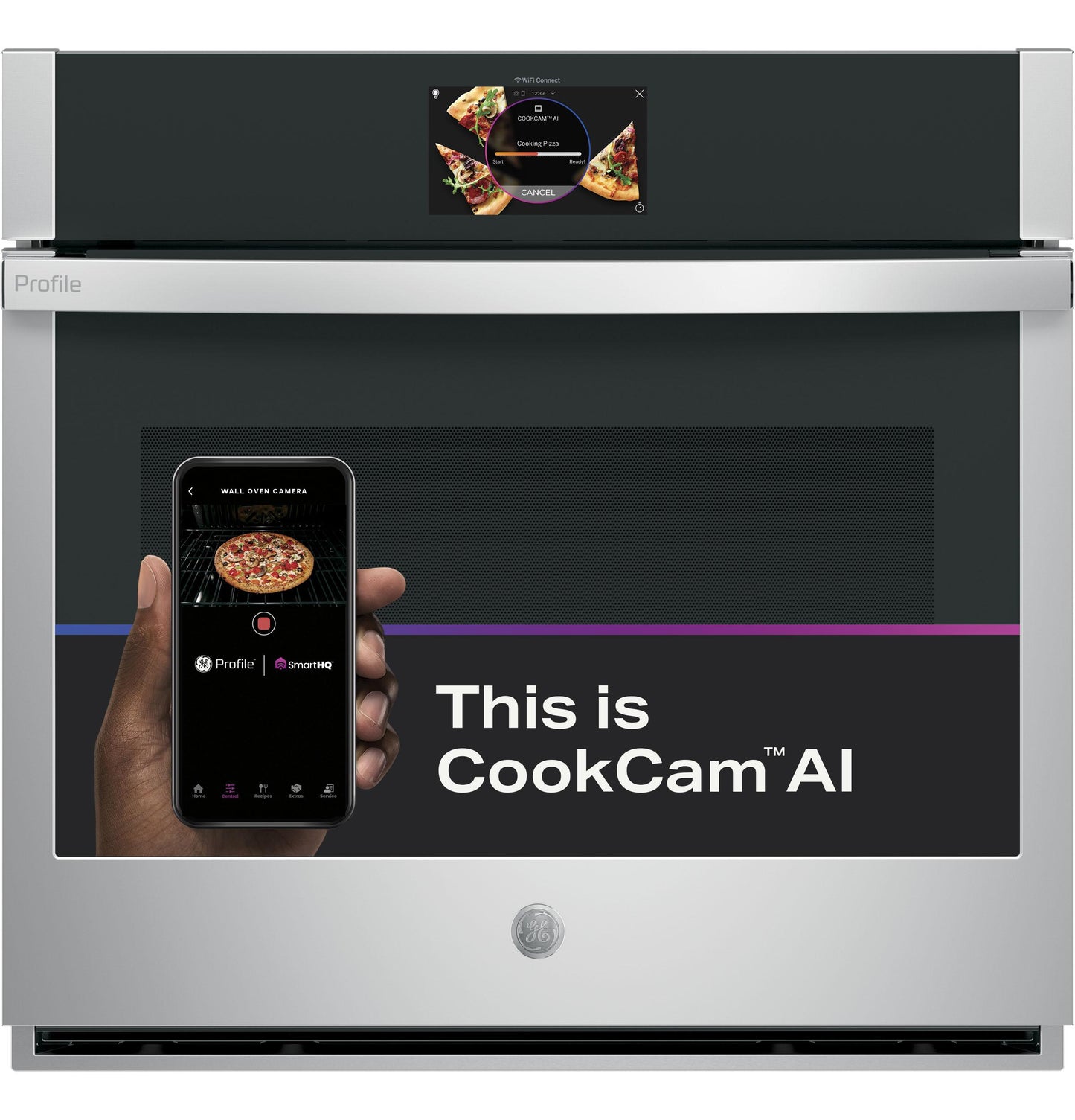 PTS9000SNSS GE Profile™ 30" Smart Built-In Convection Single Wall Oven with In-Oven Camera and No Preheat Air Fry